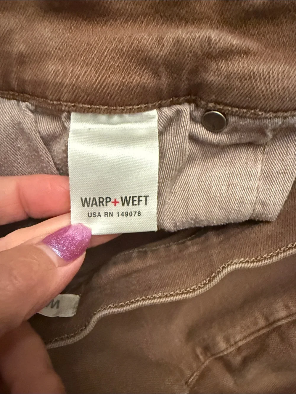 Warp + Weft Tokyo Skinny Men's Slim Jeans in Dusty Brown
